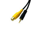 rca to 3.5mm-1 * 2.5mm male to RCA female cable-Black. 