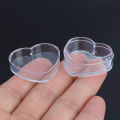 1/2Pcs Mini Transparent Plastic Storage Box Flower Heart Boxes Pill Moisture-proof Small Case DIY Jewelry Packaging. 