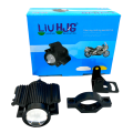 AKE 1-PCS HJG Mini Driving Dragon Eye Motorcycle Led Light 20w Dual Tone 3-Wires Fog Led For motorcycle, Car, Jeep without Flasher. 