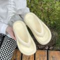 New non-slip sandals stepping on feeling anti-slip PVC thick-soled trendy ins flip-flops women's soft sandals. 