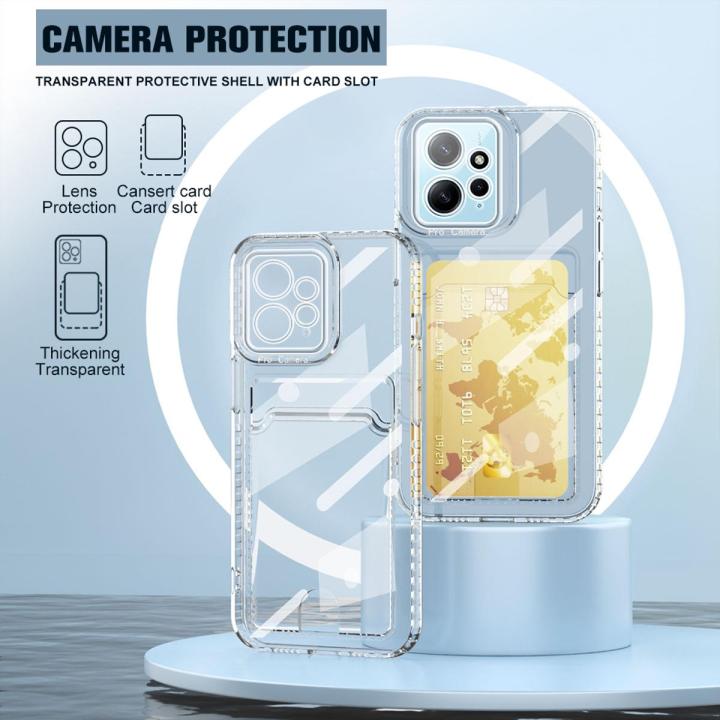 For Xiaomi Redmi Note 12 4G Card Holder Wallet Cover for Xiaomi Redmi Note 12 4G Soft Silicone Case