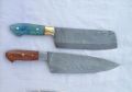 2 pieces Damascus steel chef knife set (cleaver+chife knife). 