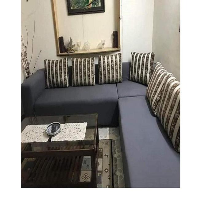 7 Seater L Shape Sofa Cover -3 Pieces - 3+3+Corner Set - Cotton Jersey