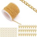 5/10/50 Yard stainless steel extension chain 2mm gold necklace chain for bracelets diy chain accessories jewellery making crafts. 