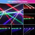 Stage Light, Moving Head DJ Light for Parties, RGBW Spider LED Light, Sound Activated & DMX-512 Control for Party, Club, Wedding Event, Carnival Festival, Disco Stage Lighting. 