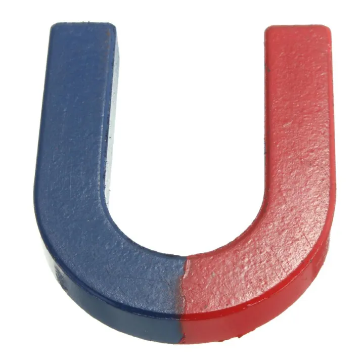 U Shaped Horseshoe Magnet Red Blue Painted Pole Physics Experiment Teaching 60mm