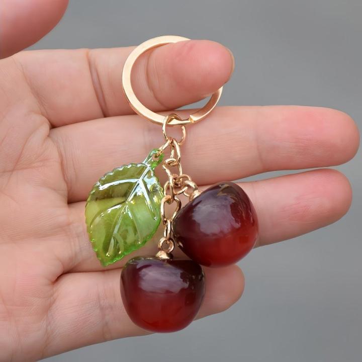 Vibrant%20Fruit%20Charms%20Keychain%20Colorful%20Red%20Fruit%20Key%20Chain%20Metal%20Resin%20Cherry%20Keychain%20for%20Purse%20Backpack%20-%20Image%203