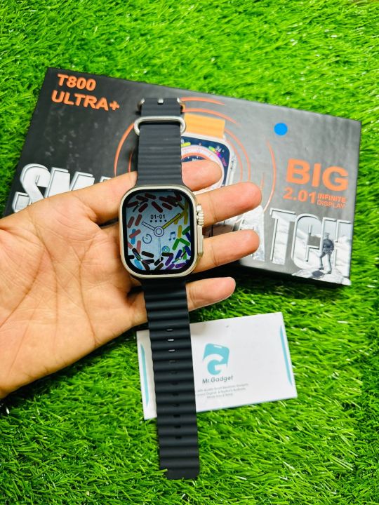 "T800 Ultra Smart Watch 2.01 | High-Resolution Display | Bluetooth Calling | Heart Rate Monitor | Fitness Tracker | Waterproof Design | Long Battery Life | Compatible with Android & iOS | Stylish & Durable | T800 Ultra Smart