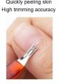 Nail Cuticle Remover Tool kit Nail Cuticle Fork Nail Filer Cuticle Stick for Nails Cleaning Tools Nail Art Pack of 3. 