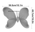3pcs/Set Butterfly Wing Party Angel Wings Cosplay costume for girls kids princess hairband fairy wants dress Princess Girl Fairy, School Party Dress For Daughter. 