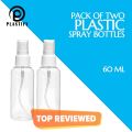 Plastify Pack of 2 Empty Plastic Spray Bottles. 