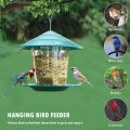 Birds Hanging Feeder,Waterproof Hanging Wild Bird Seed Feeder, Decoration Birds outdoor Terrace Home Garden Hanging Feeder, Bird Feeding Pots Hanging Bird Feeder Seed Cage Tree, Parrots, Sparrow, Finches, Budgies, Love Birds, Pet Supplies, Wild Birds. 