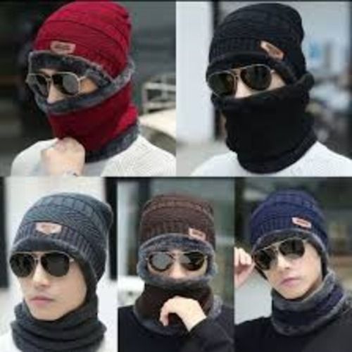 Winter%20Cap%20and%20neck%20Elastic%20Knitting%20Thick%20Fleece%20Warm%20Woolen%20Beanie%20Cap%20Sport%20Hat%20&%20Neck%20Scarf%20Set%202%20Piece%20-%20Image%206