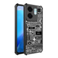 For Infinix Hot 50i / Infinix Smart 9 Case Hard [Camouflage Bull] Shockproof Slim Crystal Clear Cover Funda Thin Casing. 