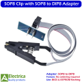 SOP8 SOIC8 Test Clip with SOP8 to DIP8 EEPROM Flash BIOS Programmer for EEPROM BIOS Flash Programming Adapter by Electrica. 
