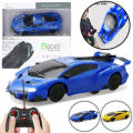 Remote Control Lamborghini Wall Climber Rechargeable Stunt Car With Front Lights - Size Approx. 7 inch - Assorted Color. 