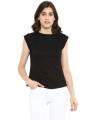 AL FAJAR Cap Sleeves Sleeveless Half Sleeves Cotton Stylish Tshirt T-Shirt T Shirt Top For Women For Girls. 