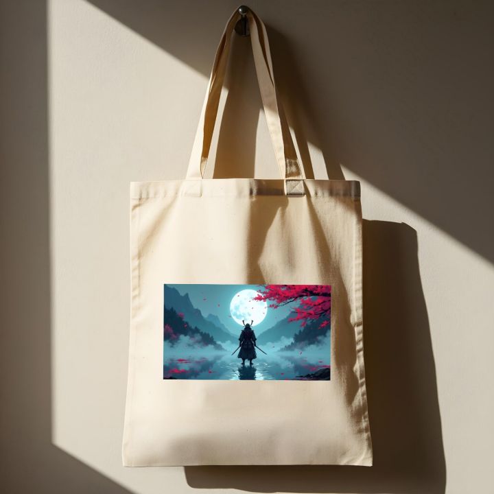 Anime Manga Eyes Tote Bag | Japanese Red & Black Graphic Canvas Shoulder Bag | Unique & Stylish for Otaku & Anime Fans