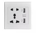 Original Universal Wall Power Socket Dual USB Ports Charger Outlet Plug Adapter. 