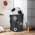 Football Modeling Collapsible Laundry Basket Storage Barrels Storage Barrel Polyester Cloth Toy Store. 