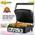 National Electric Panini Press Contact Griller- Commercial 180 Degree Flat Contact Griller for Barbeque, Burger & Grilled Cheese - Non-Stick Double Sided Flat Plates - Complete 5 Years Warranty, Model: GR 6066. 