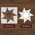 Tangled Sun Reusable Stencil Airbrush Painting Wall Art DIY Home Decor Scrap booking Album Crafts. 
