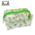 Skymountain Wash Storage Bag Heart Strawberry Fruit Floral Pattern Clear Makeup Bag. 