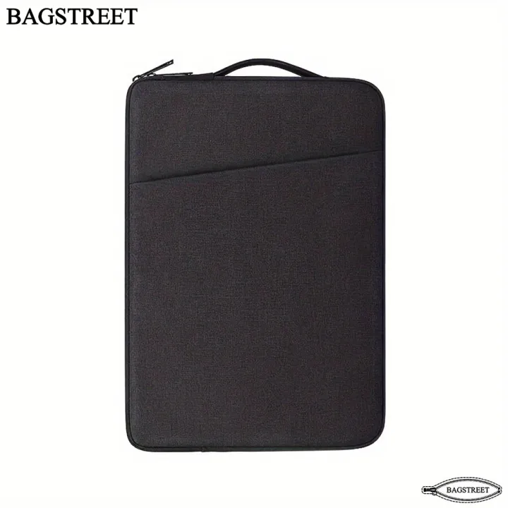 BAGSTREET%20Laptop%20Sleeve%2013.3"%20-%2014"%20-%2015.6"%20Inches%20with%20Handle,%20Shock%20Proof,%20Water%20Proof%20Compatible%20with%20MacBook%20Air/Pro%2013.3-14-15.6%20Inch,%20Notebook%20Computer%20Polyester%20Protective%20Sleeve%20Case%20Carrying%20Bag%20with%20Accessory%20Pockets%20-%20Black%20-%20Image%202