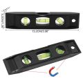 Mini Magnetic 3 Bubble Level Gradienter Horizontal Spirit Level 45 Degree Vertical Horizontal Ruler Measuring Ruler. 