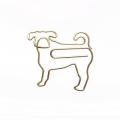 Golden Dog clip Animal paperclips Cartoon Paper clips Creative Customization Special-shaped Gold Paper Clips Kawaii Stationery. 