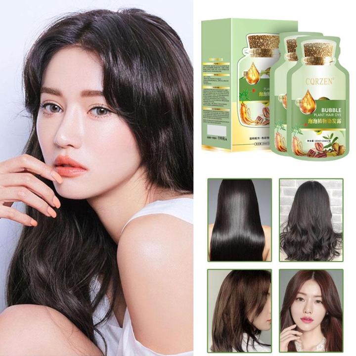 Hair Dye Shampoo Natural Plant Foam Hair Dye Long-lasting Easy-to-operate Non-irritating Shampoo Hair Dye Unisex White Cove N5W9