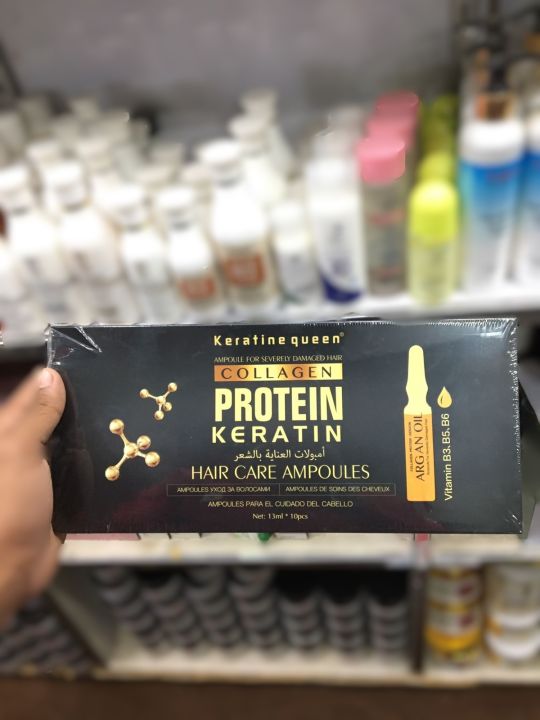 Keratine%20Queen%20Collagen%20Protein%20Keratin%20Ampoule%2010%20Pcs%20(13ml%20Each)%20%E2%80%93%20Argan%20Oil,%20Vitamin%20B3,%20B5%20&%20B6%20Infused%20Intensive%20Hair%20Care%20Treatment%20for%20Severely%20Damaged,%20Dry,%20Weak%20&%20Frizzy%20Hair%20%E2%80%93%20Nourishing,%20Repairing%20&%20Strengthening%20Formula%20-%20Image%205