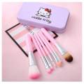 Professional Pack Hello Kitty 7 Makeup Foundation Powder Eye Shadow Brushes Set Make Up Brushes Set-Basic Cosmetic Tools. 