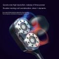 Earphone Super 4D Bass Double Speaker Wired Earphones with Mic Sport Headset Online Class Headphones (3.5mm Interface). 