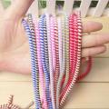 Cable Protector Three Colors TPU spiral USB Charger cable cord protector wrap cable winder organizer, Hair ring. 