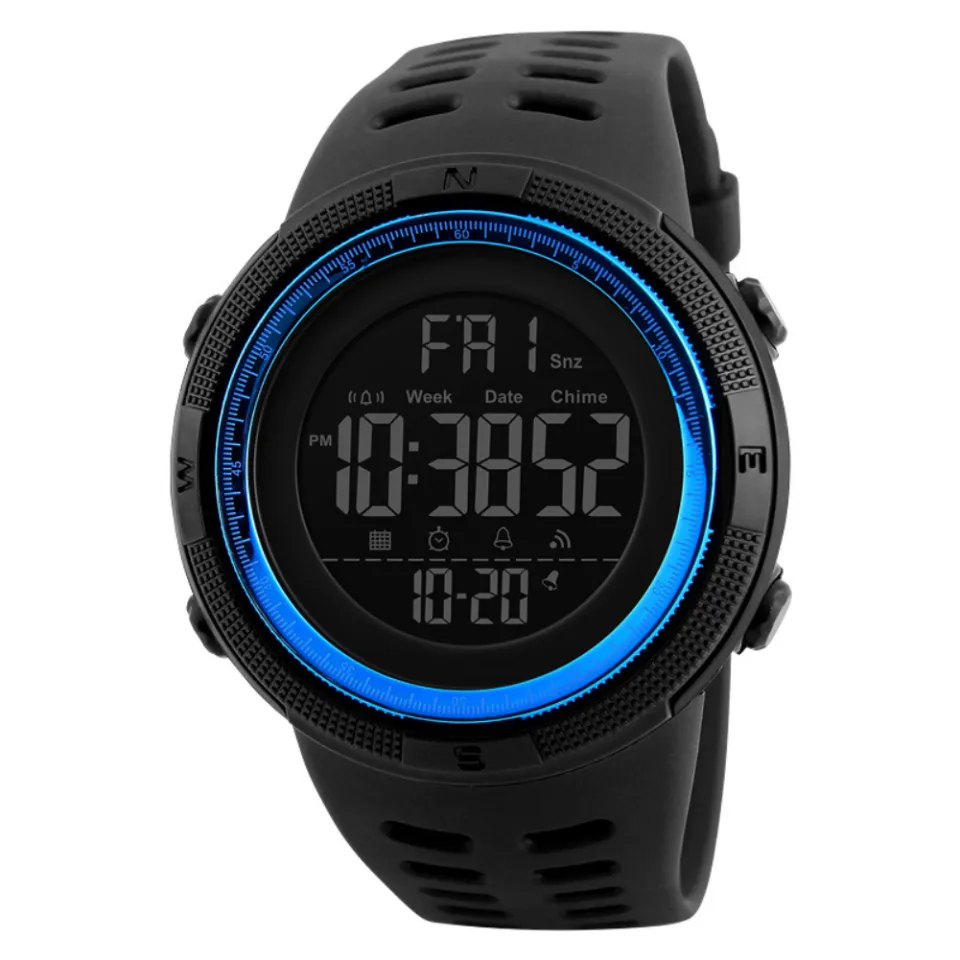 Men Alarm Clock Digital Display Waterproof Calendar Sports Wrist Watch Daraz.pk