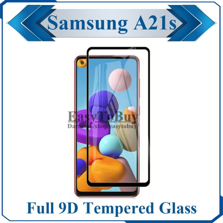 Samsung Galaxy A21s Full Black 9D/5D/10D/11D/6D Tempered Glass Screen Protector Edge to Edge Full Glue Premium Quality Film For Samsung Galaxy A21s