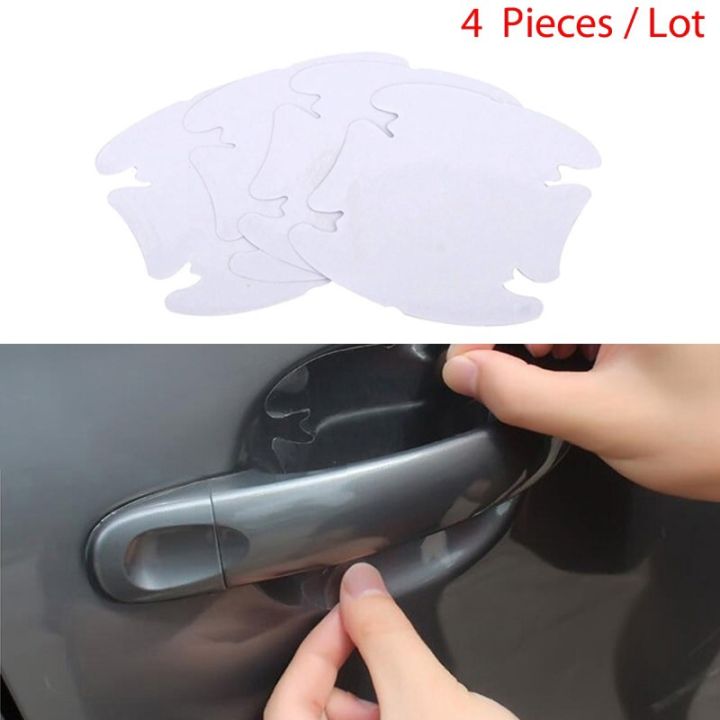 【Toy life hall】(NEW)4 Pcs/Set By Handle Protection Film Car Exterior Transparent/Carbon Sticker Perodua