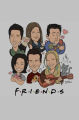 Set of 5-Friends TV Show Posters Vinyl Paper Quotes Vintage Posters Home Room Art Painting Wall Poster. 
