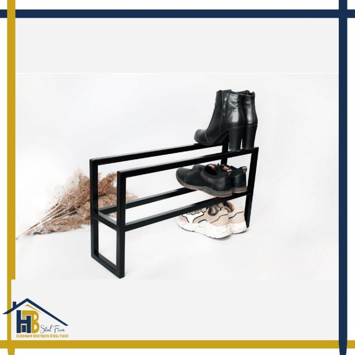Customize Shoe Rake HB One Piece Customize, Entryway Shoe Rack, Black Metal Shoe Bench ...