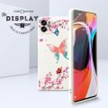 Hontinga for Vivo V21E Y73 2021 Back Cover Colored Butterflys Side Design Phone Case Square Soft Liquid Silicone Cover. 