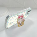 Jizetin for Huawei Nova 3i Back Cover + Free Pop Socket Flower Basket Bunny Soft Wavy Shape TPU Phone Case For Girls Boys. 