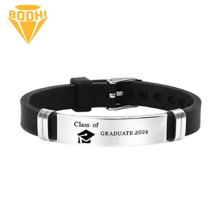 Graduation Jewelry for Her 2024 Graduation Cuff Bracelet Perfect Gift for High School College Grads Inspirational Memory Keepsake for Her Graduation Bracelet 2024