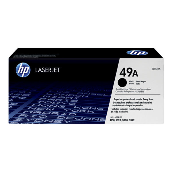 HP 49A Black LaserJet Toner Cartridge, Q5949A