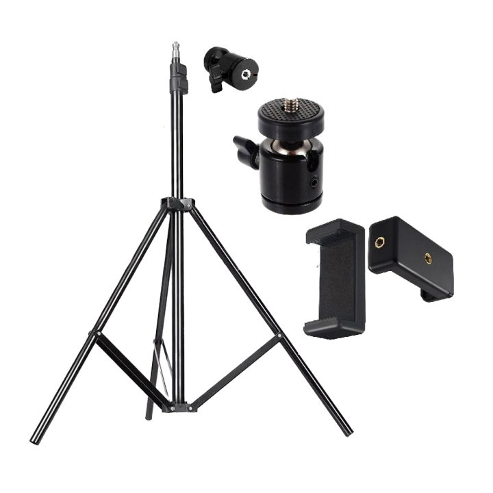 7 Feet Tripod Stand with 360 Rotatable Ball Head & Good Quality Mobile Holder Tripod Stand for Mobile Dslr Camera Ring Light Studio Light