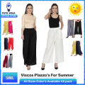 ⭐Pack of 2⭐Pure Soft Viscose Rayon
Palazzo Pants for Women I Relaxed Fit Flared
Pajama Bottoms  Daily Wear Stylish Plain
Palazzo Trousers  Cotton Jersey Feel Wide
Leg Loose Plazo  Regular Fit Ladies Trousers
for Home, Work & Casual Outfits Flapper. 