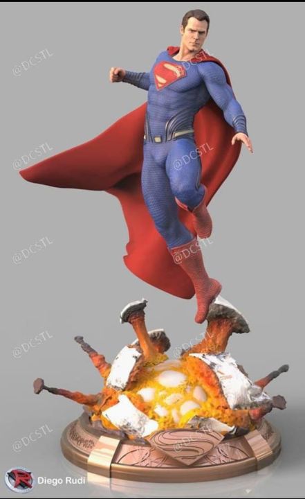 Superman Henry Cavill Action Figure Statue Hand Painted Custom Made