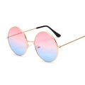 Classic Round Sunglasses Woman Vintage Circle Design Sun Glasses For Woman Male Small Frame Metal Colorful Ocean Mirror Retro. 