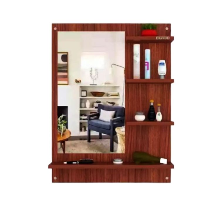 Wooden%20Dressing%20table%20/%20wall%20Mounted%20Dressing%20With%20Mirror%20And%20Shelves%20/%20Wood%20Dressing%20Table%20For%20Bedroom%20Space%20Saving%20Dresser%20-%20Image%202