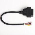 OBD OBD-II 16 Pin Female Extension Connector To Open Plug Wire  Cable. 